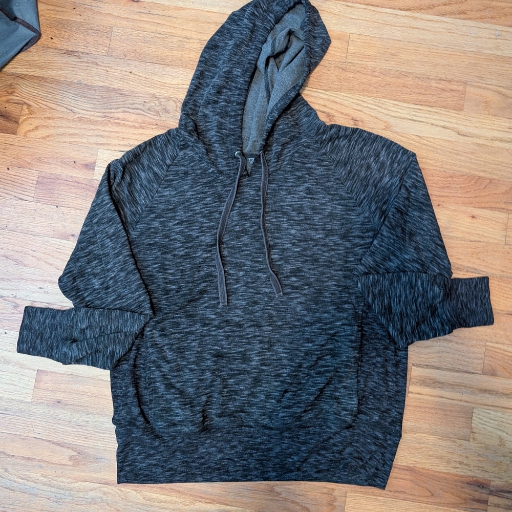 Athleta Women's Hooded Pullover Sweatshirt Charcoal Heather  # 109